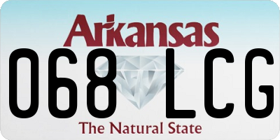 AR license plate 068LCG