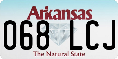 AR license plate 068LCJ