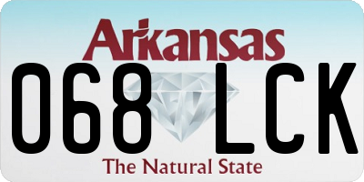 AR license plate 068LCK