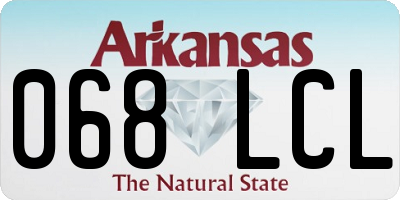 AR license plate 068LCL