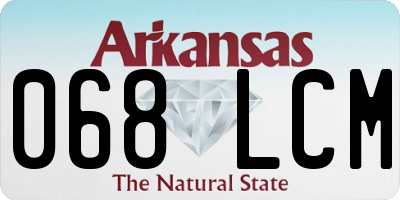 AR license plate 068LCM
