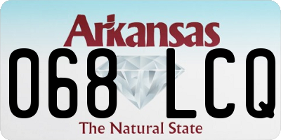 AR license plate 068LCQ