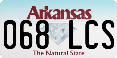 AR license plate 068LCS