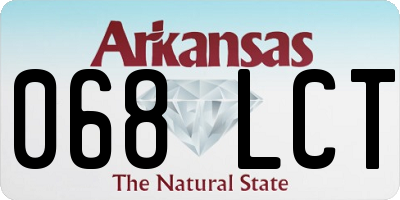 AR license plate 068LCT