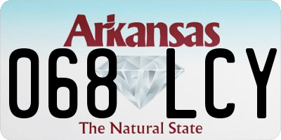 AR license plate 068LCY