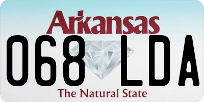 AR license plate 068LDA