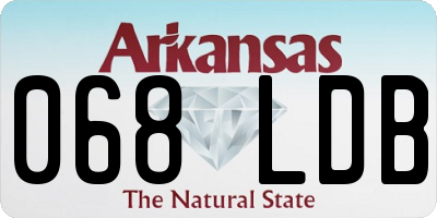 AR license plate 068LDB