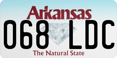 AR license plate 068LDC