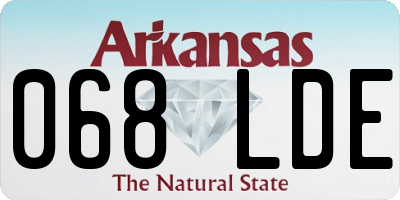 AR license plate 068LDE