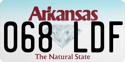 AR license plate 068LDF