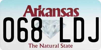 AR license plate 068LDJ