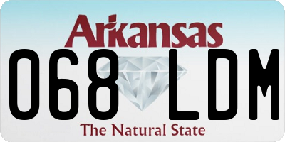 AR license plate 068LDM
