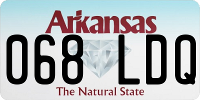 AR license plate 068LDQ
