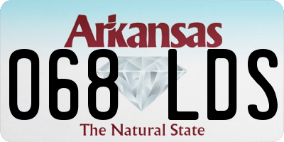 AR license plate 068LDS