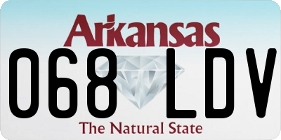 AR license plate 068LDV