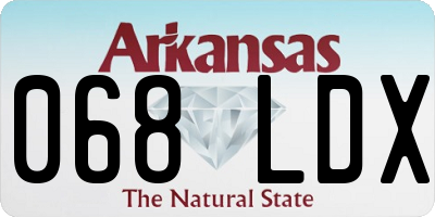 AR license plate 068LDX