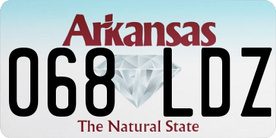 AR license plate 068LDZ