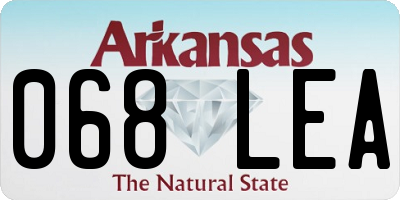 AR license plate 068LEA