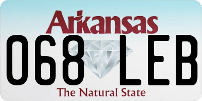 AR license plate 068LEB