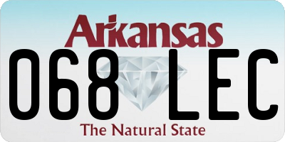 AR license plate 068LEC