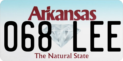 AR license plate 068LEE