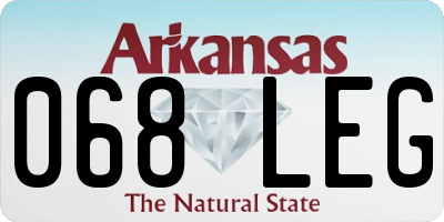 AR license plate 068LEG