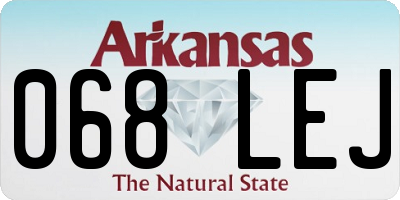 AR license plate 068LEJ