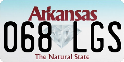 AR license plate 068LGS