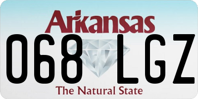 AR license plate 068LGZ