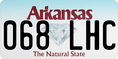 AR license plate 068LHC