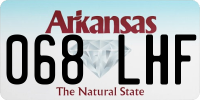 AR license plate 068LHF