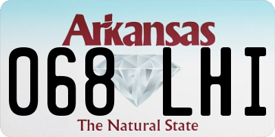 AR license plate 068LHI