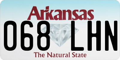 AR license plate 068LHN