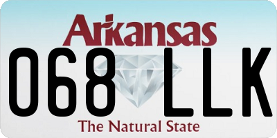 AR license plate 068LLK