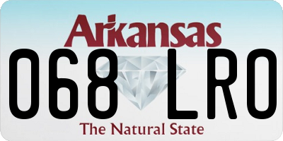 AR license plate 068LRO