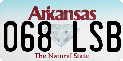 AR license plate 068LSB