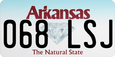 AR license plate 068LSJ