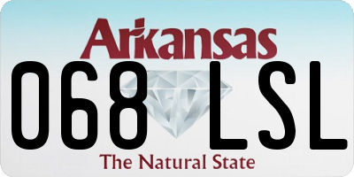 AR license plate 068LSL