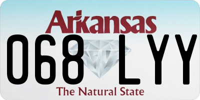 AR license plate 068LYY