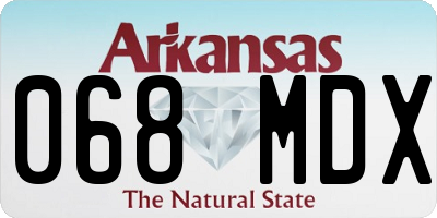 AR license plate 068MDX