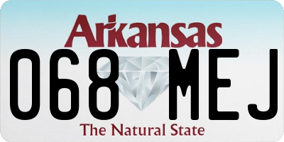 AR license plate 068MEJ