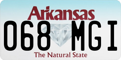 AR license plate 068MGI
