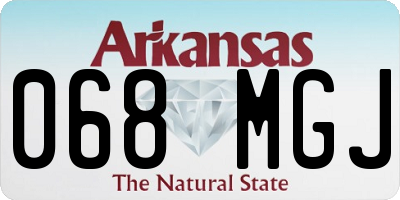 AR license plate 068MGJ