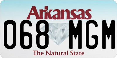 AR license plate 068MGM