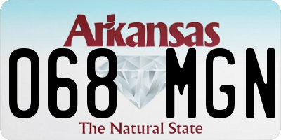 AR license plate 068MGN