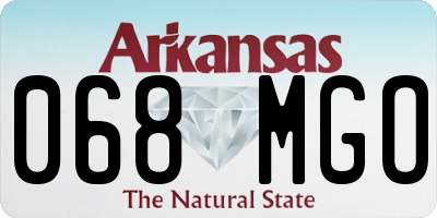 AR license plate 068MGO