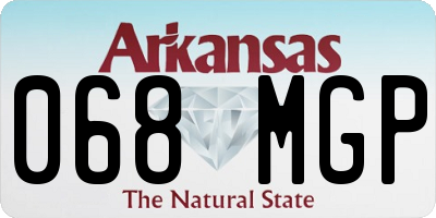AR license plate 068MGP