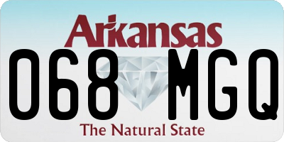 AR license plate 068MGQ