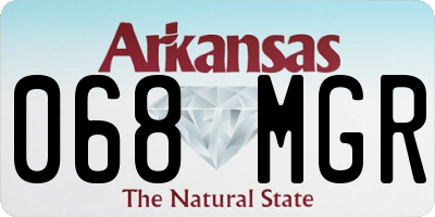 AR license plate 068MGR