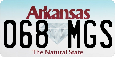 AR license plate 068MGS
